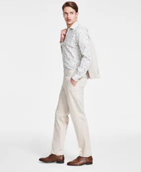 Bar Iii Mens Slim fit Dress Pants 36 / 34 Beige Solid Stretch