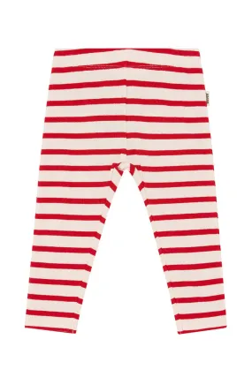Bonds Wide Needle Rib Legging - Parisian Red/Macadamia