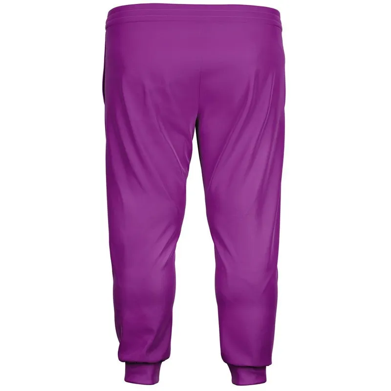 Bright Purple Joggers | Unisex | with PLUS sizes | Bright Pure Purple | C50M100Y0K0