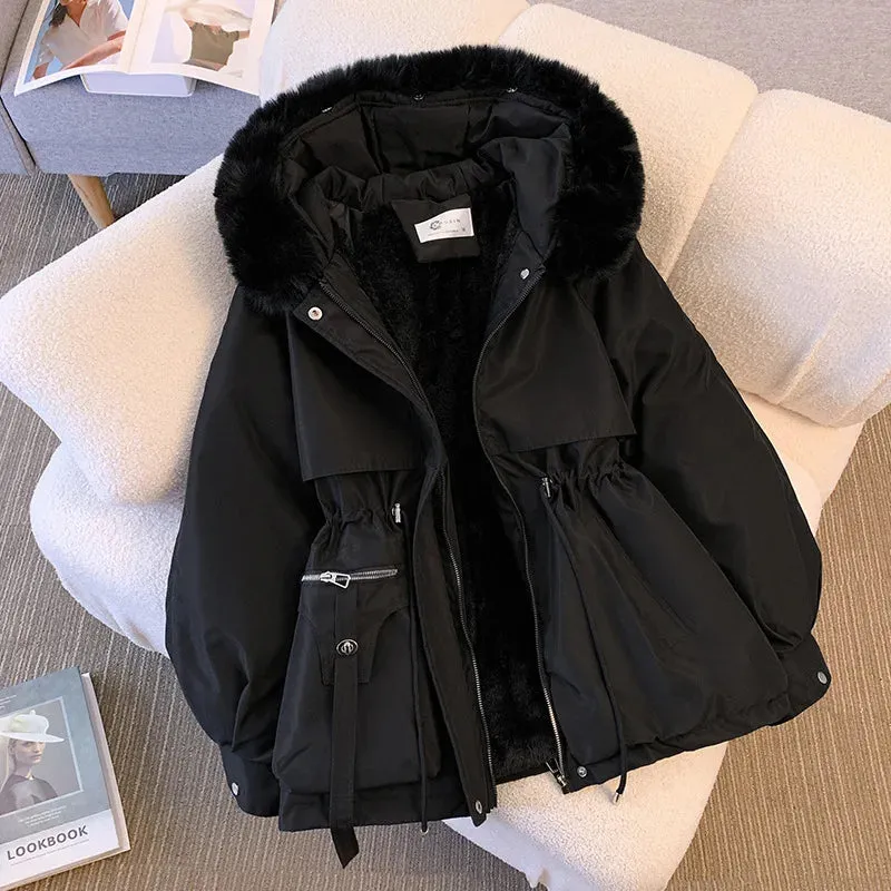 Faux Fur Hooded Parka Jacket