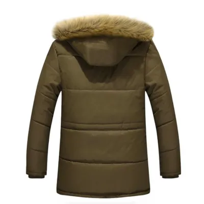 Koudher - Parka Winterjas Heren – Winddicht met Warme Voering en Bontkraag