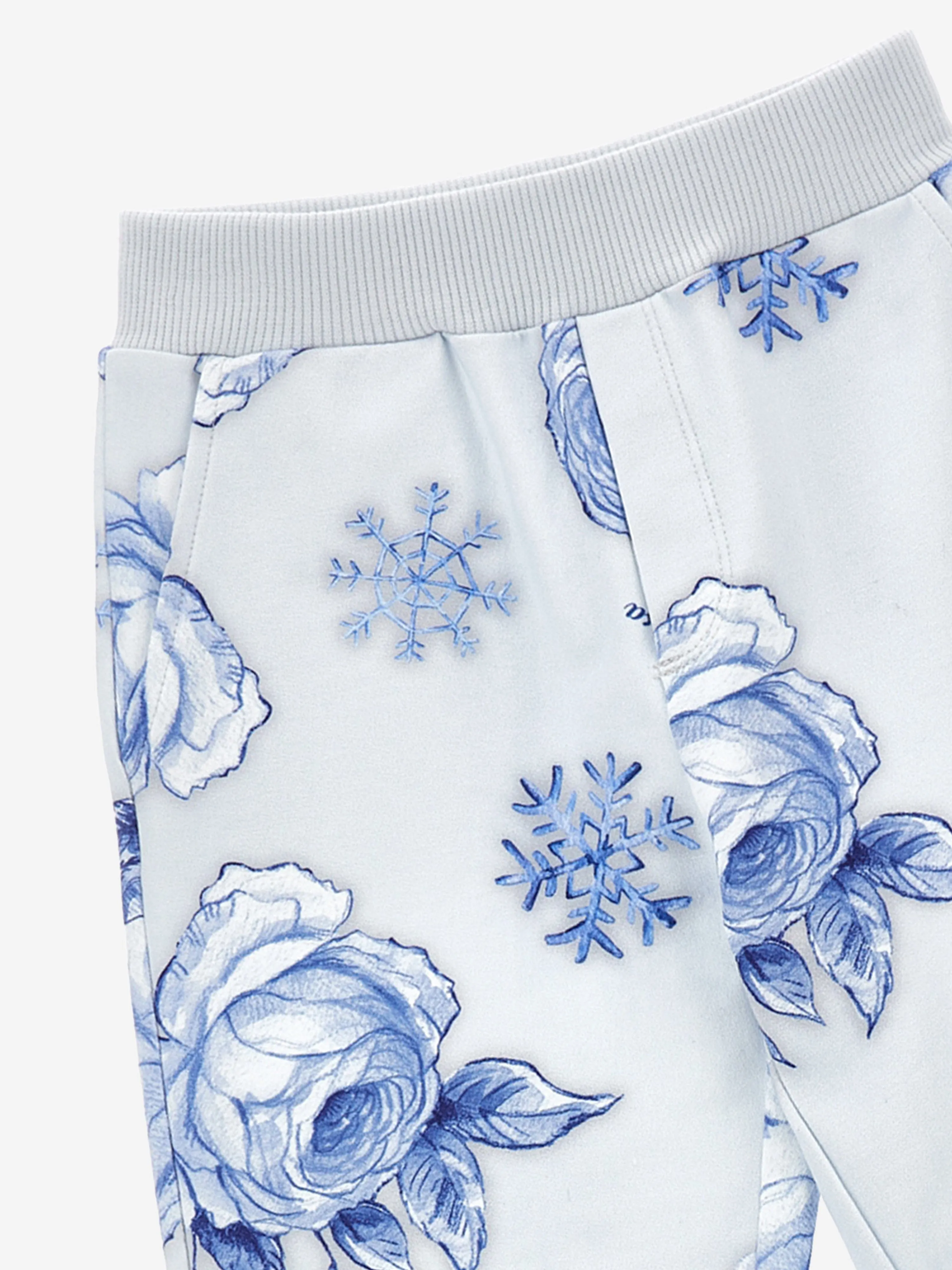 Monnalisa Girls Frozen Print Joggers in White