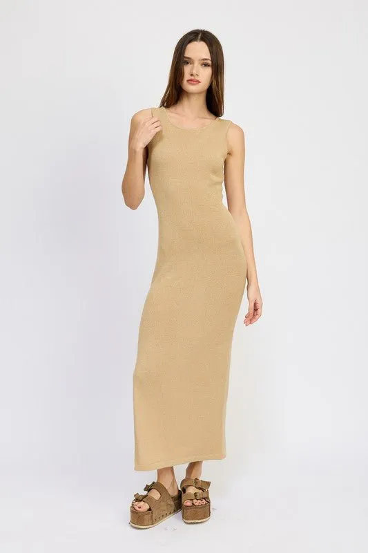 Open Back Detail Maxi Dress