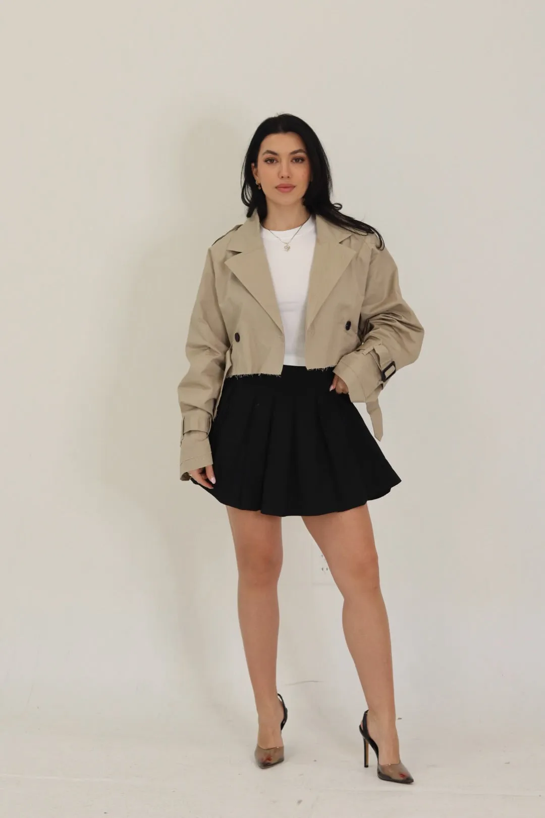 Pleated Mini Skirt