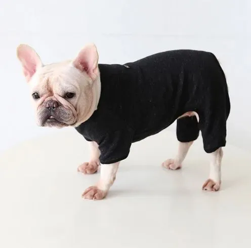 PoochPuff Warm & Stylish Frenchie Winter Sweater Soft Jumpsuit