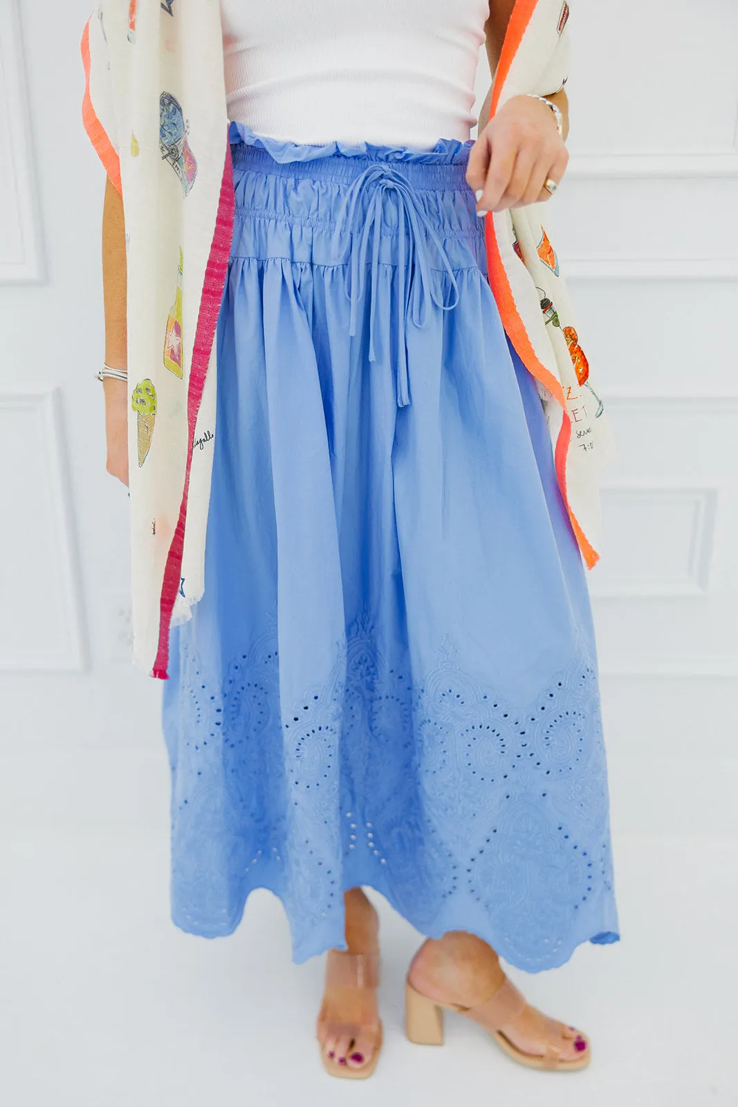 Rosalina Midi Skirt - Blue