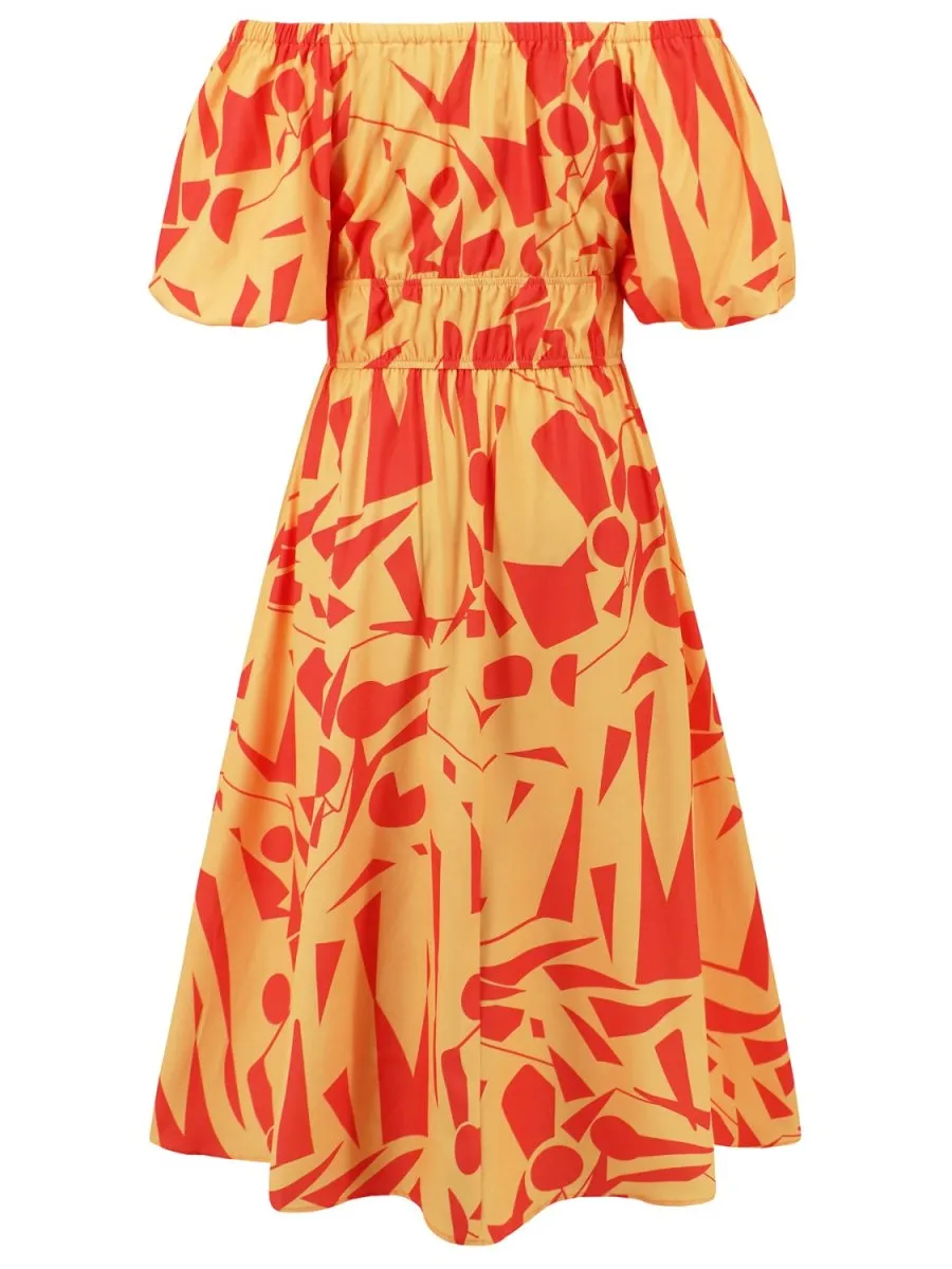 Tropical Hideaway Maxi Floral Off The Shoulder Dress