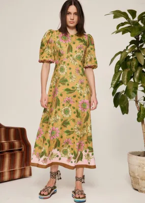 Winnie Midi Dress (Tangerine)