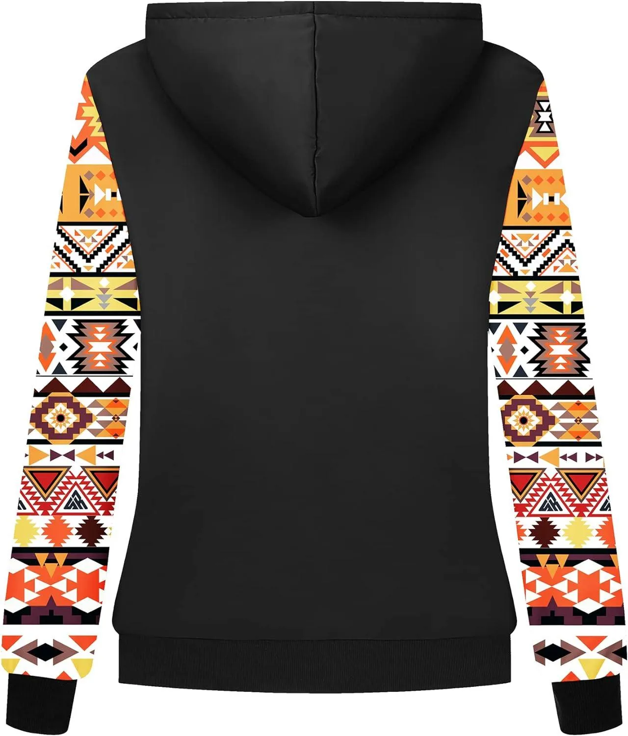 Women's Black Full Zipper Casual Hoodie-ZPK007302